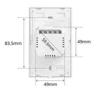 NSPanel Smart Switch - Interruptor Inteligente para Smart Home Compatible con Alexa, Google y eWeLink (EE.UU.) - Color Negro