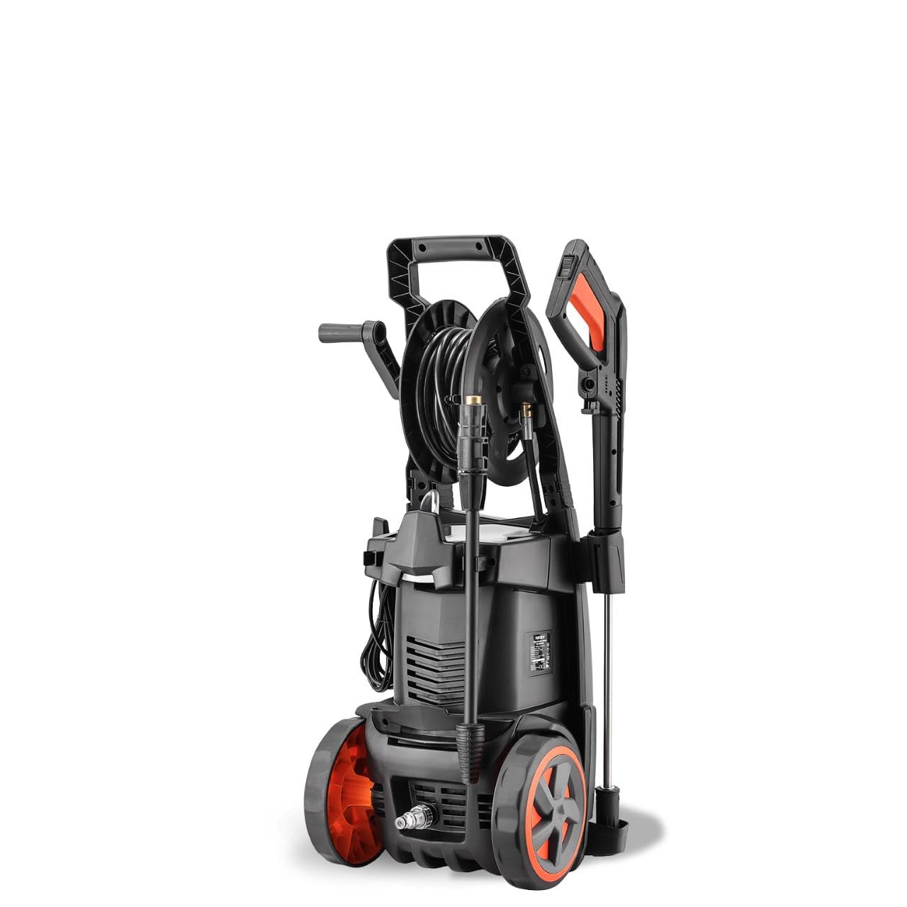 FUXTEC Hidrolimpiadora FX-HDR2200, 2200 W, presión 170 bar, caudal 450 l/h, manguera de 7 m y tanque de detergente integrado
