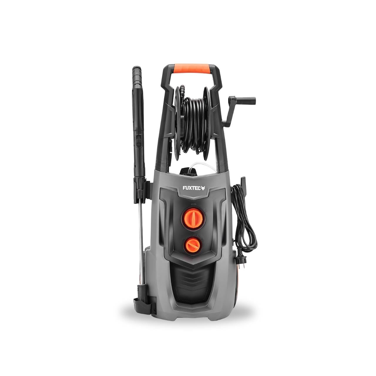FUXTEC Hidrolimpiadora FX-HDR2200, 2200 W, presión 170 bar, caudal 450 l/h, manguera de 7 m y tanque de detergente integrado