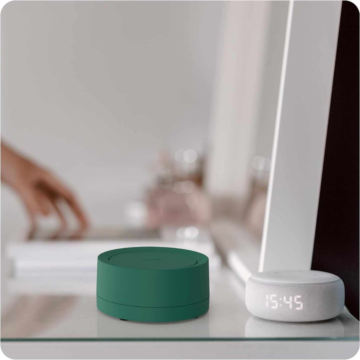 Radoff Now Medidor Calidad Aire - Detector CO2, COV, PM | Sensor Temperatura, Humedad, Presión | Compatible Alexa | Accesorios Smart Home Wifi