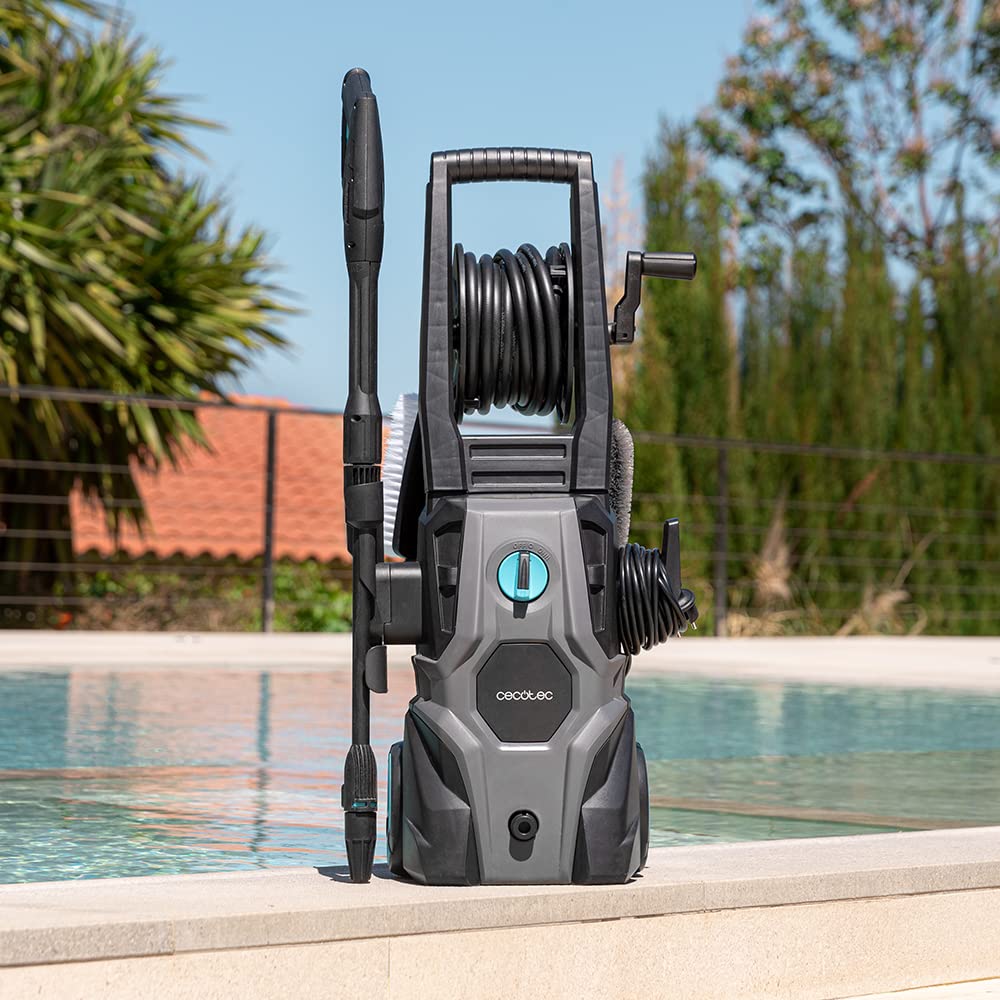 Cecotec Hidrolimpiadora Alta Presión HydroBoost 2000 Car&Garden Pro, 2000W, 150 Bares, 450 l/h, Bomba Aluminio, Radio Acción 14m - Para Hogar, Jardín y Coche
