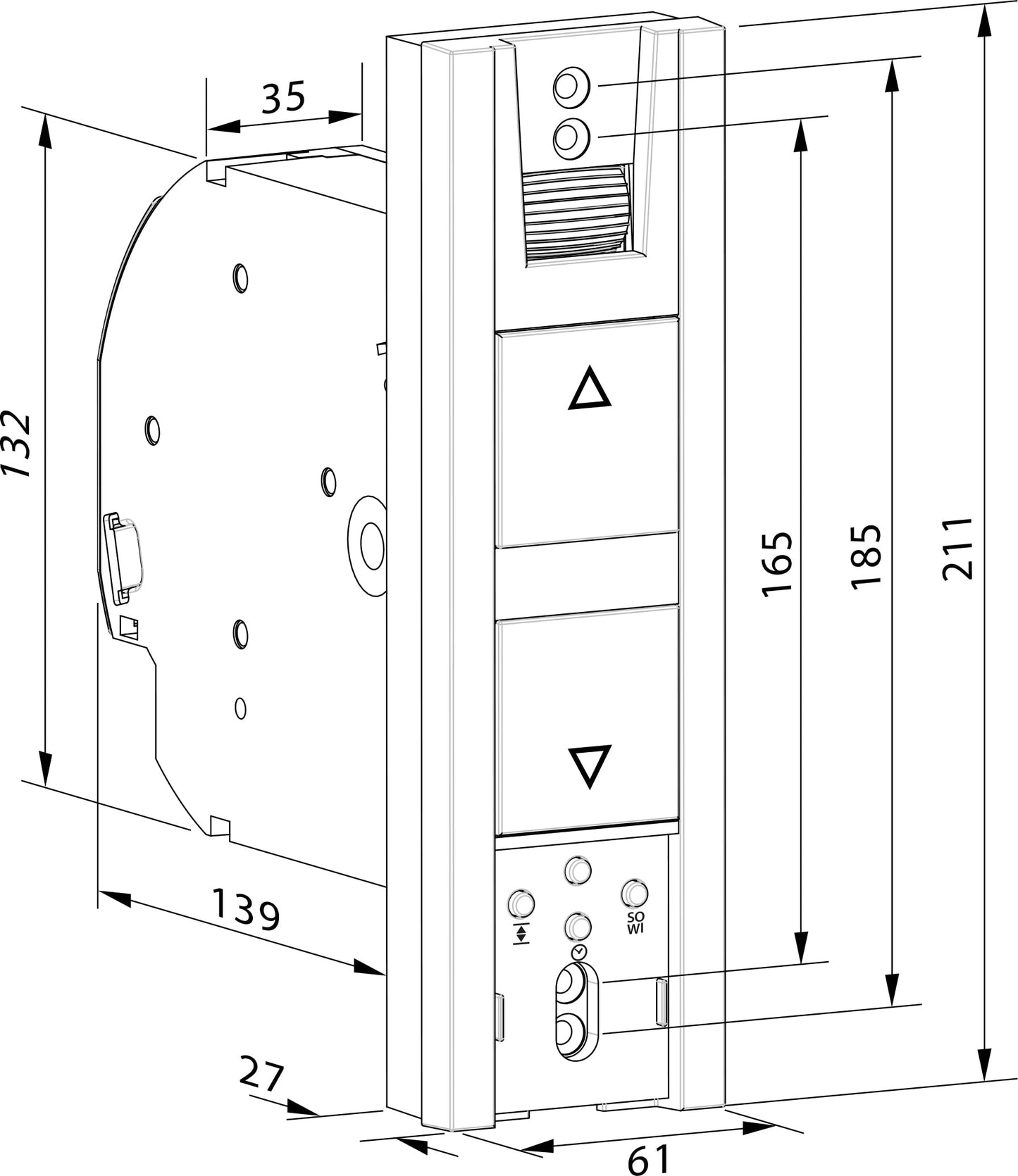 HOMEPILOT RolloTron Pure Motor Eléctrico para Persianas Enrollables, Accesorio Smart Home, Instalación Posterior, Capacidad de Carga 45 kg