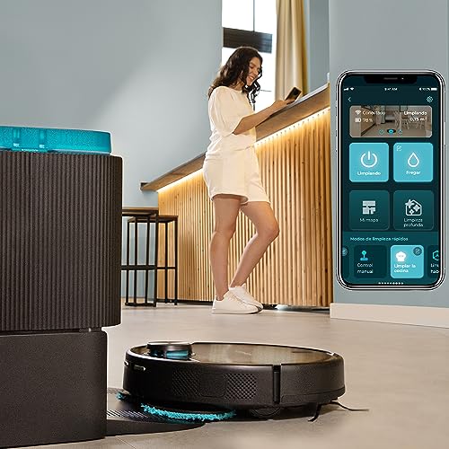 Cecotec Conga 11090 Robot Aspirador con Estación Automática Home&Wash – Autolimpieza y Vaciado, Limpieza Inteligente