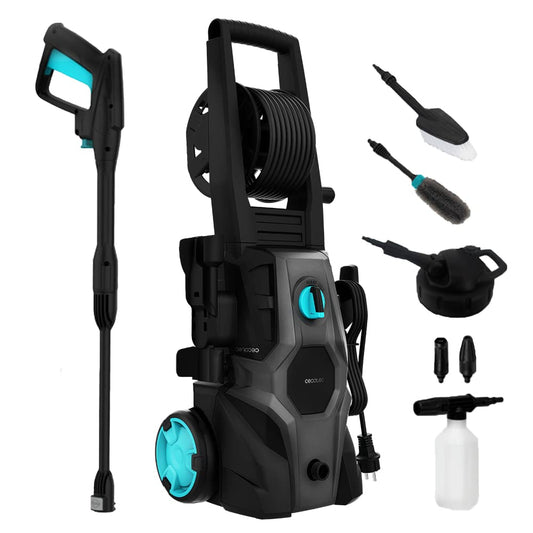 Cecotec Hidrolimpiadora Alta Presión HydroBoost 2000 Car&Garden Pro, 2000W, 150 Bares, 450 l/h, Bomba Aluminio, Radio Acción 14m - Para Hogar, Jardín y Coche