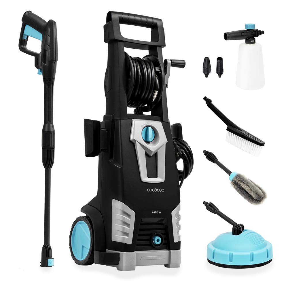 Cecotec Hidrolimpiadora HidroBoost 2400 Home & Car, 2400W, 180 Bar, Caudal 480 l/h, Radio de acción +14 m, Ideal para Casa y Coche, Accesorios Incluidos